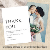 Minimalistisches Foto Schwarz-weiß Hochzeit Vielen Karte