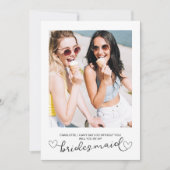Minimalistisches Foto Script Bridesmaid-Vorschlags (Vorderseite)