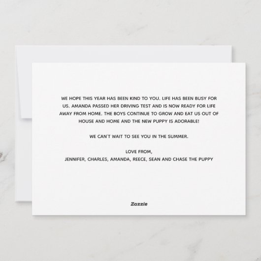 Minimalistisches Foto Script Weihnachten (Rückseite)