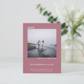 Minimalistisches Foto Simple Dusty Rose Wedding RS Postkarte (Stehend Vorderseite)
