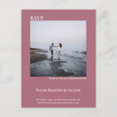 Minimalistisches Foto Simple Dusty Rose Wedding RS Postkarte (Vorderseite)