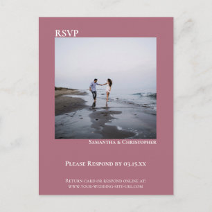 Minimalistisches Foto Simple Dusty Rose Wedding RS Postkarte