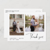 Minimalistisches Foto Skript Vielen Dank Postcard Postkarte (Vorne/Hinten)