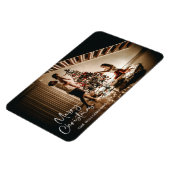 Minimalistisches Foto Skripthandschrift Weihnachte Magnet (Linke Seite)