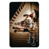Minimalistisches Foto Skripthandschrift Weihnachte Magnet (Vertikal)