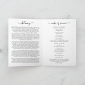 Minimalistisches Foto-Trauerfeier-Programm Nachruf Programm (Innenseite)