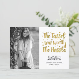 Minimalistisches Foto und Tassel Abschluss Ankündigung