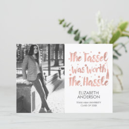 Minimalistisches Foto und Tassel Abschluss Ankündigung