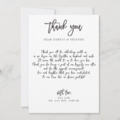 Minimalistisches Foto Vielen Dank Karten (Rückseite)