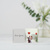 Minimalistisches Foto Visitenkarte (Stehend Vorderseite)