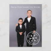 Minimalistisches Foto Weihnachten Postkarte (Vorderseite)