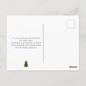Minimalistisches Foto Weihnachten Postkarte mit Ba (Rückseite)