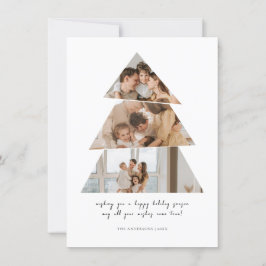 Minimalistisches Foto Weihnachtsbaum Grüße Karte