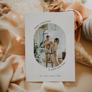 Minimalistisches Foto Weihnachtskarte Einladung