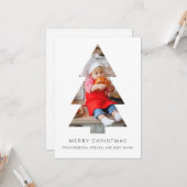 Minimalistisches Foto Weihnachtskarte mit Baumkron Karte (Vorderseite/Rückseite Beispiel)