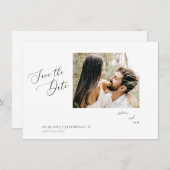 Minimalistisches Foto White Wedding Save the Date Einladung (Vorne/Hinten)