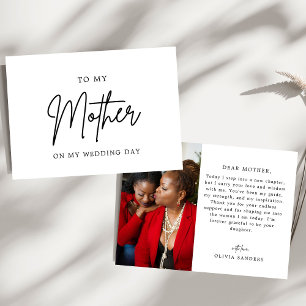 Minimalistisches Foto zu meiner Mutter an meinem H Dankeskarte