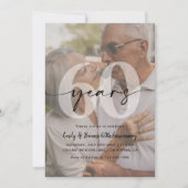 Minimalistisches Foto zum 60. Hochzeitstag Einladung (Vorderseite)