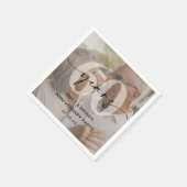 Minimalistisches Foto zum 60. Hochzeitstag Serviette (Ecke)
