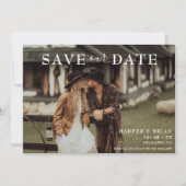 Minimalistisches Foto zum Hochfahren der Datumskar Einladung (Vorderseite)