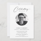 Minimalistisches Foto zur Beerdigung des Lebens Einladung (Vorderseite)