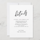 Minimalistisches Foto zur Beerdigung des Lebens Einladung (Rückseite)