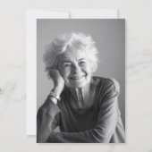 Minimalistisches Foto zur Beerdigung des Lebens Einladung (Rückseite)