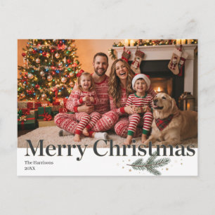 Minimalistisches Fotodesign mit Merry Christmas Te Feiertagspostkarte