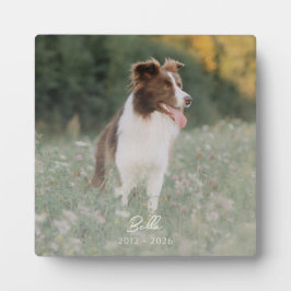 Minimalistisches Fotogedenkstück Hund Verlust Erin Fotoplatte