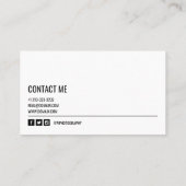 Minimalistisches Fotograf-Logo für Kameraschließer Visitenkarte (Rückseite)