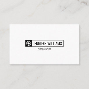 Minimalistisches Fotograf-Logo für Kameraschließer Visitenkarte