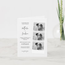 Minimalistisches Fotostreifen-Script-Hochzeits gef