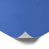 Minimalistisches Französisch Blue Custom Bat Mitzv Poster (Ecke)
