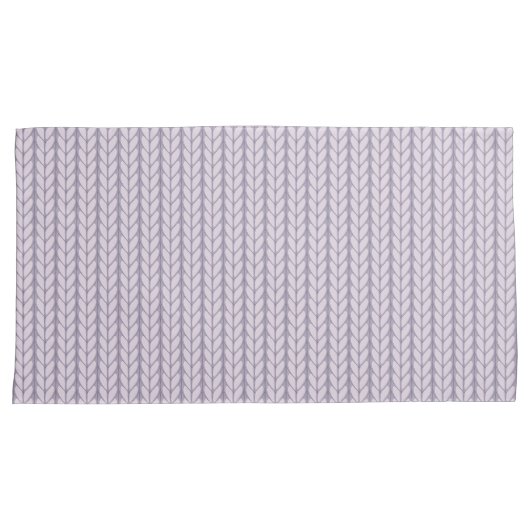 Minimalistisches Französisch Lilac Lila Strick Loo Kissenbezug (Vorderseite-Rechts)