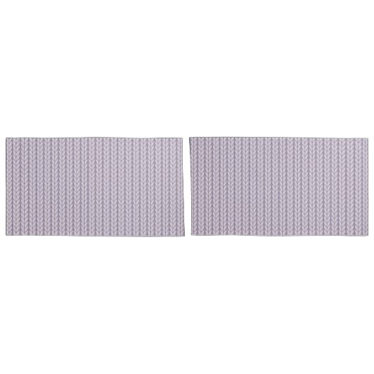 Minimalistisches Französisch Lilac Lila Strick Loo Kissenbezug (Rückseite-Set)