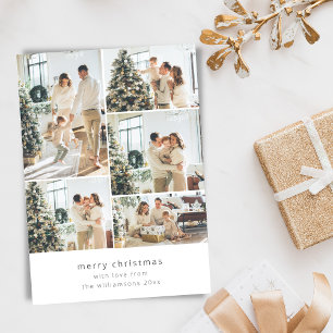 Minimalistisches Frohe Weihnachten Multi 6 Foto Co Einladung