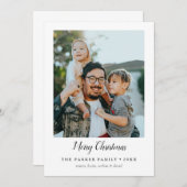 Minimalistisches frohe Weihnachts-Portrait Foto Ho Einladung (Vorne/Hinten)