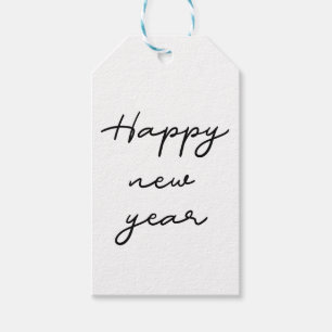 Minimalistisches Frohes Neues Jahr Geschenkanhänger