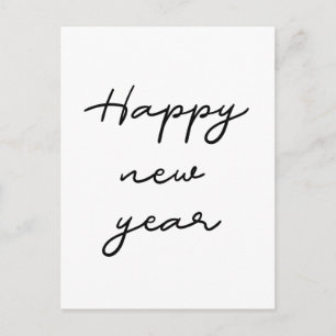 Minimalistisches Frohes Neues Jahr Postkarte
