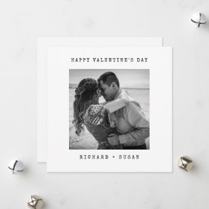 Minimalistisches Frohes Valentinstag mit Foto Feiertagskarte