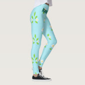 Minimalistisches Frühlingsblumenmuster Leggings (Rechts)