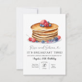 Minimalistisches Frühstück Einladung zum Geburtsta (Vorderseite)
