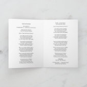 Minimalistisches Funeral-Order-of-Service-Design Programm (Innenseite)