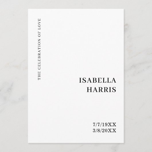 Minimalistisches Funeral-Service-Design Programm (Vorderseite)