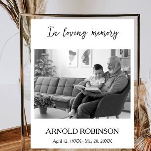 Minimalistisches Funeralien-Schild Einfaches Geden Poster