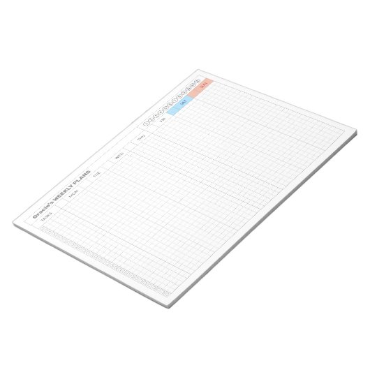 Minimalistisches, funktionales Notepad für die wöc Notizblock (angewinkelt)