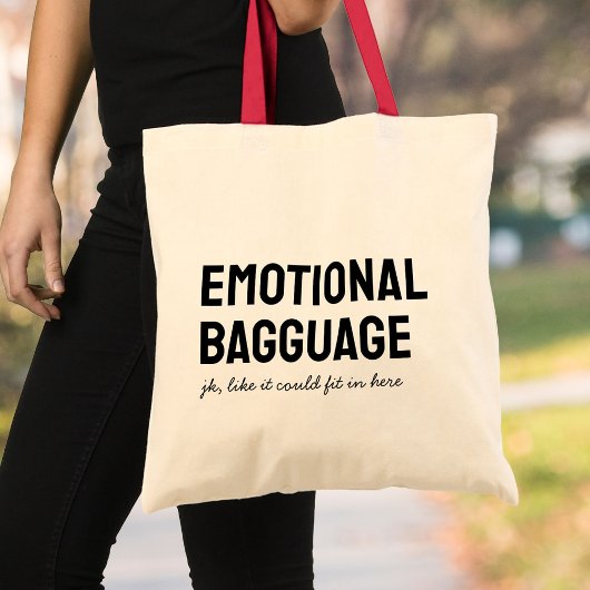 Minimalistisches Funny Emotional Baggage Tragetasche