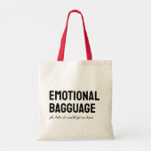 Minimalistisches Funny Emotional Baggage Tragetasche (Rückseite)