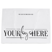 Minimalistisches, für die Werbung bestimmtes Logo  Große Geschenktüte (Vorderseite)