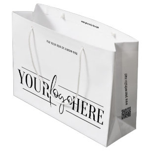 Minimalistisches, für die Werbung bestimmtes Logo  Große Geschenktüte